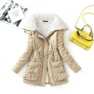 New Winter Parkas Women Slim Cotton Coat Thickness Overcoat Medium-long Plus Size Casual Overcoat Wadded Snow Outwear